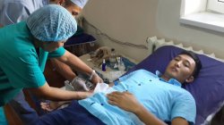 №2 емхана қызметкерлері қан орталығына қан тапсырды